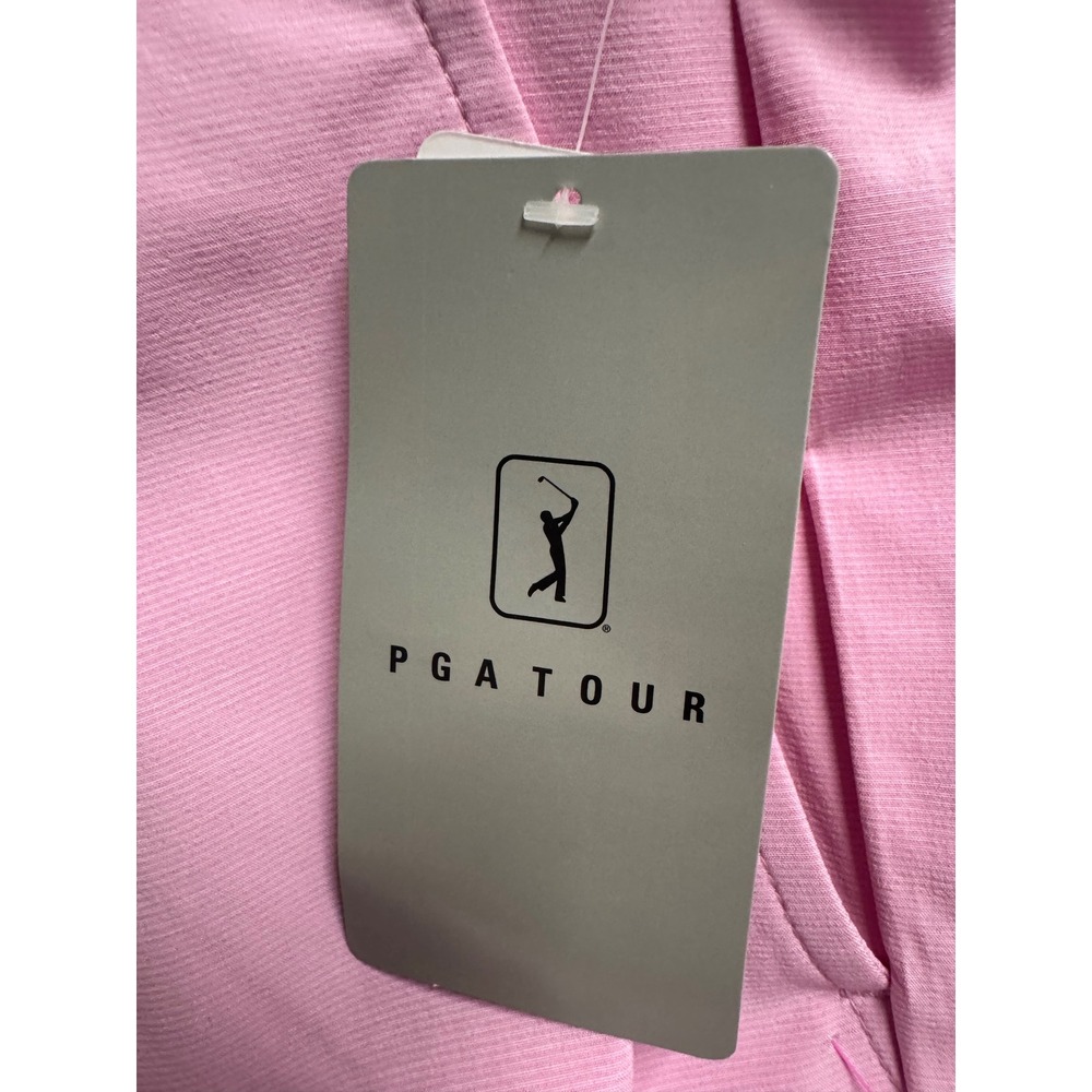 PGA Tour Mens Course Comfort Golf Shorts Pink 4-Way Stretch Size 38 NWT - Picture 2 of 10
